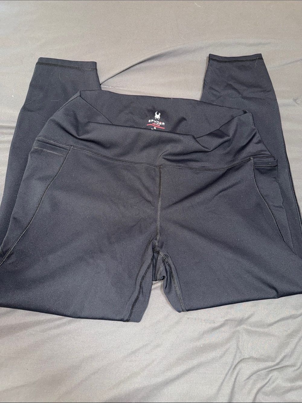 Spyder Black Athletic Leggings, xl